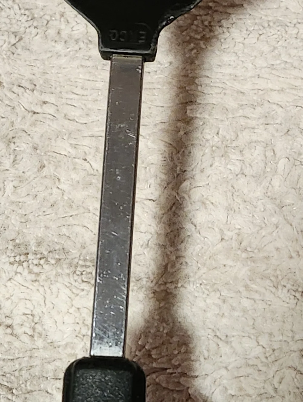Vintage Ekco Black Nylon Slotted Spoon Utensil Stainless Steel Handle 12